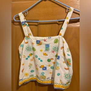 Tropical Print Women's Tank Top